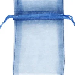 Organzapose - Str. 7X10 CM - Blå - 10 Stk