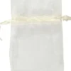 Organzapose - Str. 7X10 CM - Råhvid - 10 Stk