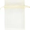Organzapose - Str. 7X10 CM - Råhvid - 10 Stk
