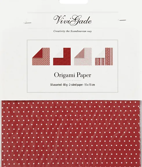 Origami Papir - Str. 15X15 CM - 80 G - 50 Forskellige Ark