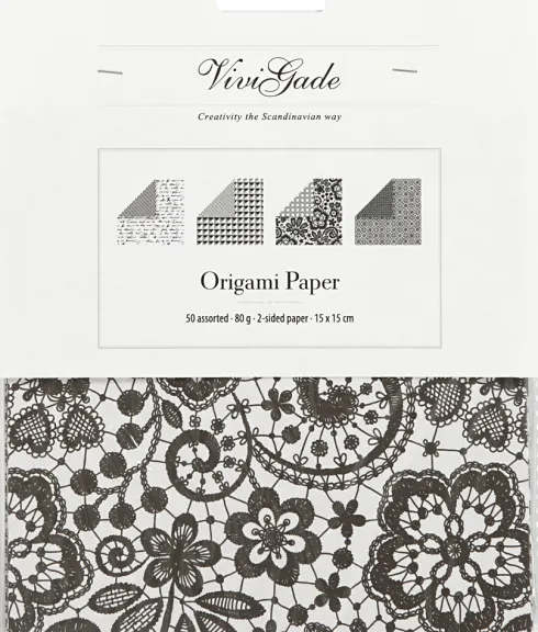 Origami Papir - Str. 15X15 CM - 80 G - 50 Forskellige Ark