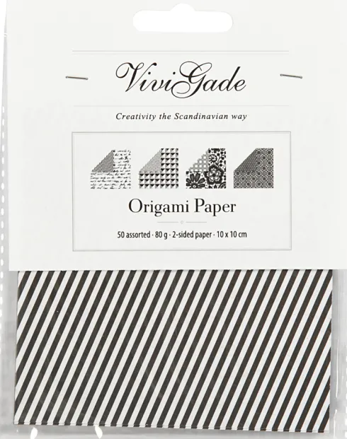 Origami Papir - Str. 10X10 CM - 80 G - 50 Forskellige Ark