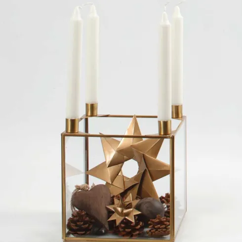 Origami Papir - Str. 10X10 CM - 128 G - Guld - 20 Ark