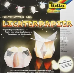 Origami Papir - Str. 30X30 CM - 80 G - Hvid - 12 Ark