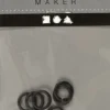 O-Ring - Str. 7 MM - Tykkelse 1 MM - Sort - 50 Stk