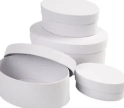 Ovale Æsker - H 4+5+6+7 CM - L 10+12+14+16 CM - Hvid - 4 Stk