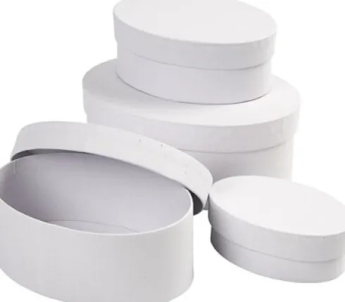 Ovale Æsker - H 4+5+6+7 CM - L 10+12+14+16 CM - Hvid - 4 Stk