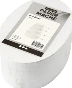 Ovale Æsker - H 4+5+6+7 CM - L 10+12+14+16 CM - Hvid - 4 Stk