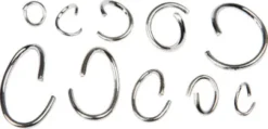 Oval- Og O-Ring - Sortiment - Forsølvet - 800 Assorterede