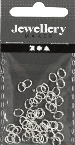 Oval-Ring - Tykkelse 0,7 MM - Forsølvet - 50 Stk