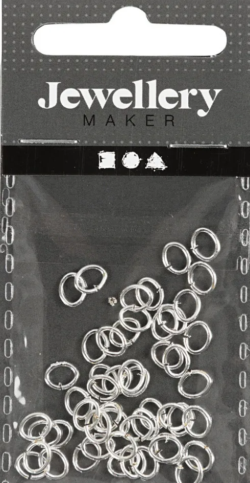 Oval-Ring - Tykkelse 0,7 MM - Forsølvet - 50 Stk