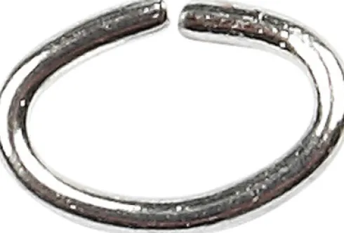 Oval-Ring - Tykkelse 0,7 MM - Forsølvet - 50 Stk