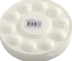 Palet - Ø 17 CM - Hvid - 10 Stk