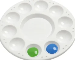 Palet - Ø 17 CM - Hvid - 10 Stk