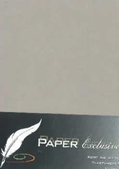 Paper Exclusive - Kort A6 240G Grå Tekstureret 10Stk. - 961 - Paper Exclusive