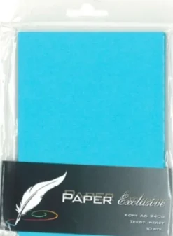 Paper Exclusive - Kort - A6 - 240G - Lyseblå Tekstureret - 10 Stk