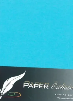 Paper Exclusive - Kort - A6 - 240G - Lyseblå Tekstureret - 10 Stk