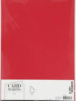 Papir - A4 - 210X297 MM - 80 G - Rød - 20 Stk