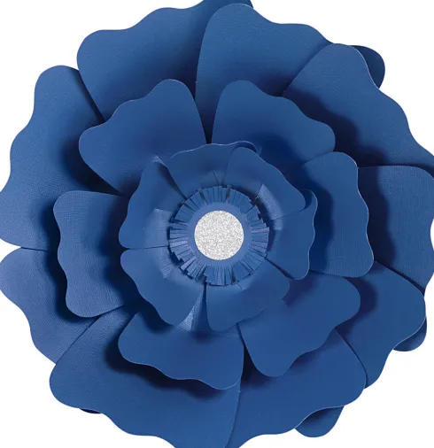 Papirblomster - Ø 15+25 CM - 230 G - Blå - 2 Stk