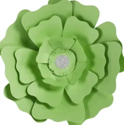 Papirblomster - Ø 15+25 CM - 230 G - Grøn - 2 Stk