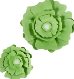 Papirblomster - Ø 15+25 CM - 230 G - Grøn - 2 Stk