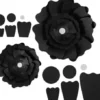 Papirblomster - Ø 15+25 CM - 230 G - Sort - 2 Stk