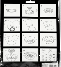 Papirblomster - Ø 15+25 CM - Natur - 2 Stk