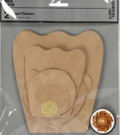 Papirblomster - Ø 15+25 CM - Natur - 2 Stk
