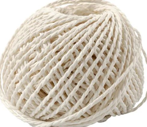 Papirgarn - Tykkelse 2,5-3 MM - Hvid - L 40 M - 150 G