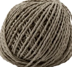 Papirgarn - Tykkelse 2,5-3 MM - Lys Brun - L 40 M - 150 G
