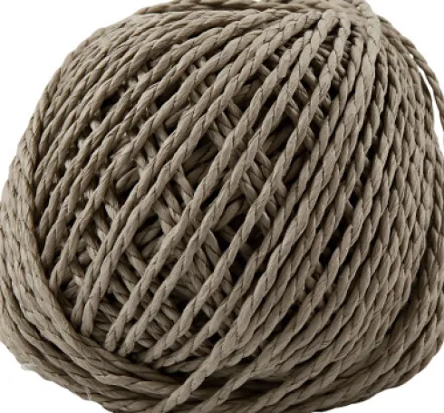 Papirgarn - Tykkelse 2,5-3 MM - Lys Brun - L 40 M - 150 G