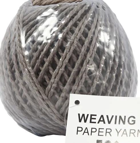 Papirgarn - Tykkelse 2,5-3 MM - Lys Brun - L 40 M - 150 G