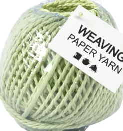 Papirgarn - Tykkelse 2,5-3 MM - Lys Grøn - L 40 M - 150 G