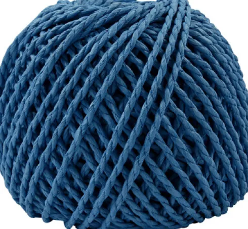 Papirgarn - Tykkelse 2,5-3 MM - Mørk Blå - L 40 M - 150 G