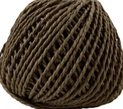 Papirgarn - Tykkelse 2,5-3 MM - Mørk Brun - L 40 M - 150 G