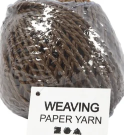 Papirgarn - Tykkelse 2,5-3 MM - Mørk Brun - L 40 M - 150 G