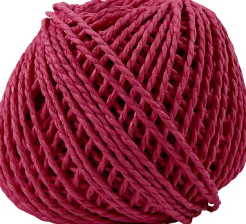 Papirgarn - Tykkelse 2,5-3 MM - Pink - L 40 M - 150 G