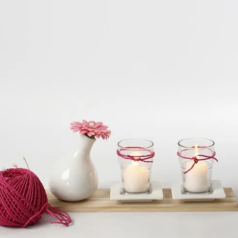 Papirgarn - Tykkelse 2,5-3 MM - Pink - L 40 M - 150 G