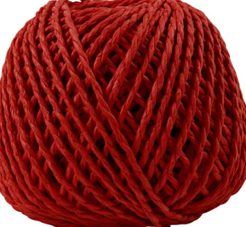 Papirgarn - Tykkelse 2,5-3 MM - Rød - L 40 M - 150 G