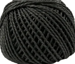 Papirgarn - Tykkelse 2,5-3 MM - Sort - L 40 M - 150 G