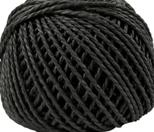Papirgarn - Tykkelse 2,5-3 MM - Sort - L 40 M - 150 G
