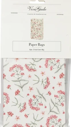 Papirposer - Blomster - 21X6X12 CM - 80 G - 8 Stk