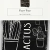 Papirposer - Kaktus - Sort - 21X6X12 CM - 80 G - 8 Stk
