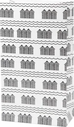 Papirposer - Sort Hvid - 21X6X12 CM - 80 G - 10 Stk
