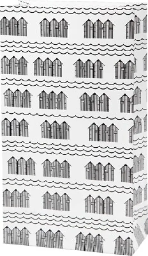 Papirposer - Sort Hvid - 21X6X12 CM - 80 G - 10 Stk