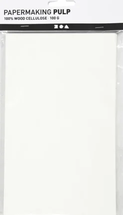 Papirpulp - 20X12 CM - Råhvid - 100 G