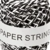Papirsnor - Tykkelse 1 MM - Sort/Hvid - 50 M