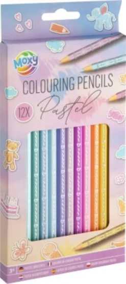 Pastel Farveblyanter - 12 Farver