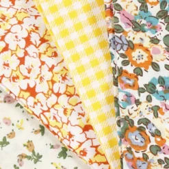 Patchworkstof - Str. 45X55 CM - 100 G - Gul - 4 Stk./ 1 Bundt