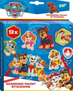 Paw Patrol - Diamond Art Klistermærker - 9 Stk